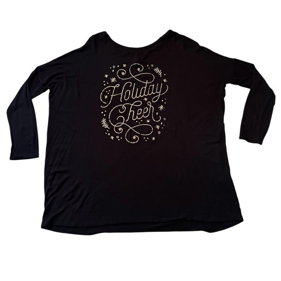 Acting Pro Tops - Acting Pro Black Long Sleeve Top Holidays Cheer size 3x